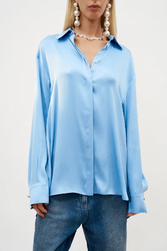 Classic Silk Blue Shirt