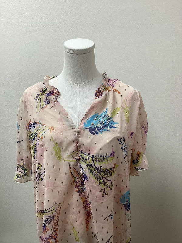 NWT Haver Blair Womens Blouse Pink XL