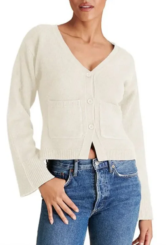 Cream Sweater Cardigan by Steve Madden