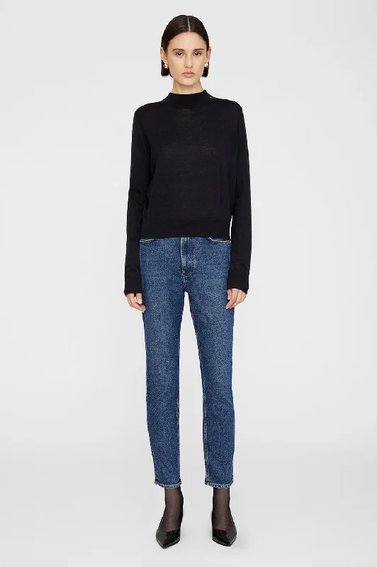 Monique Long Sleeve Sweater - Black