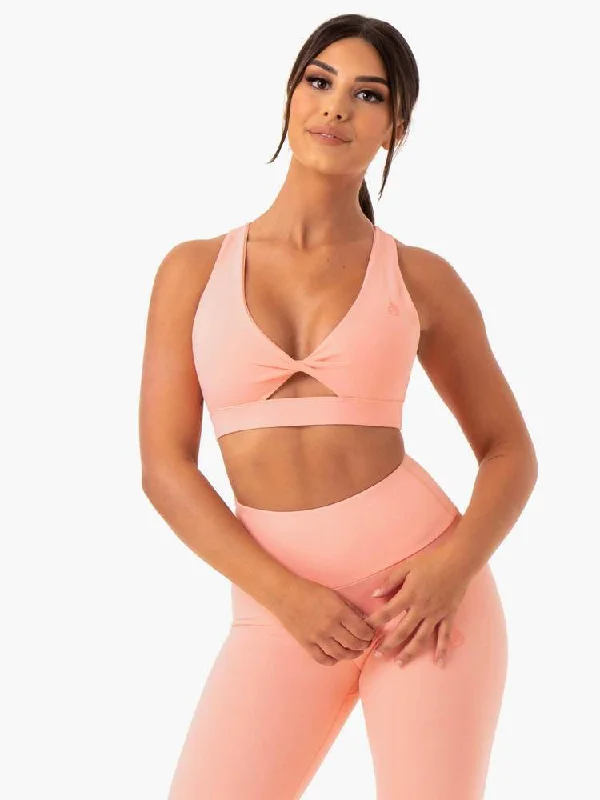 ADAPT TWIST SPORTS BRA - PEACH