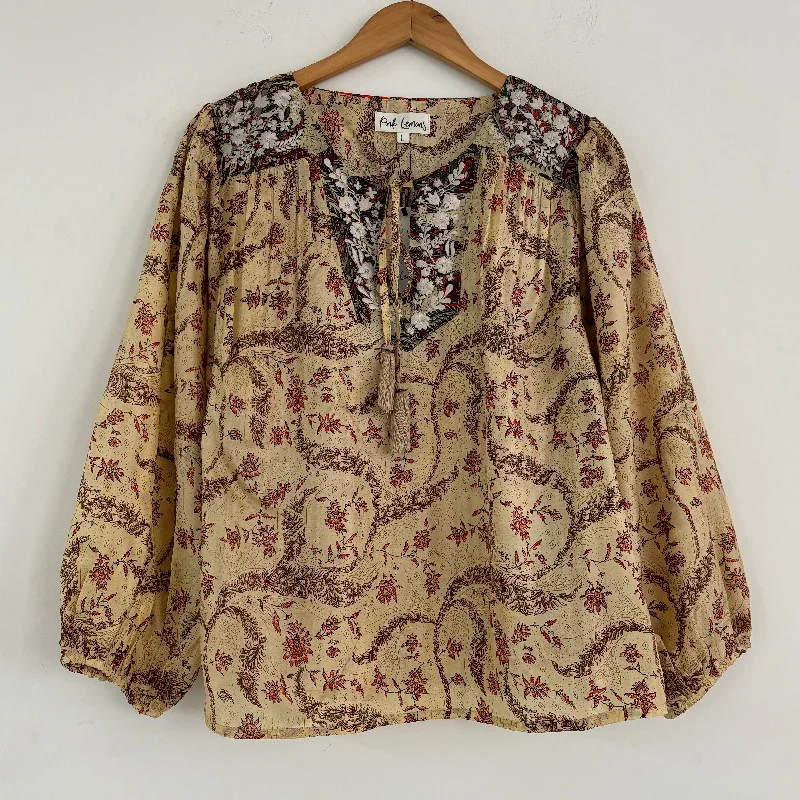 Lolita Embroidered Silk Blouse 122 - S