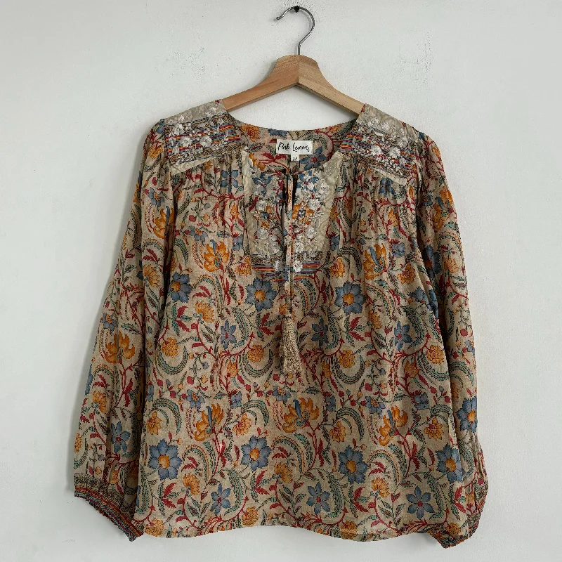 Lolita Embroidered Silk Blouse 161 - S