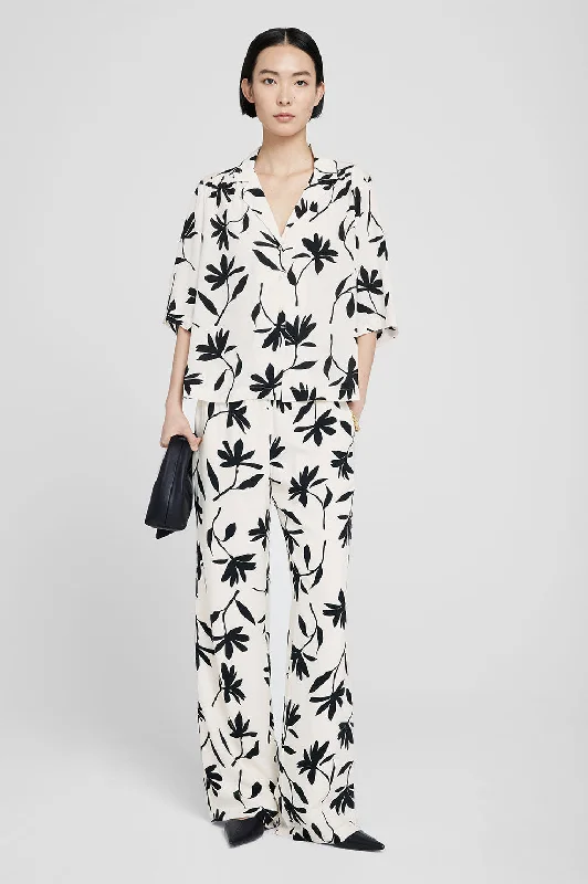 Row Shirt - Ivory Daisy Print