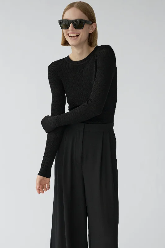 BILLIE KNIT - BLACK - SILK/WOOL